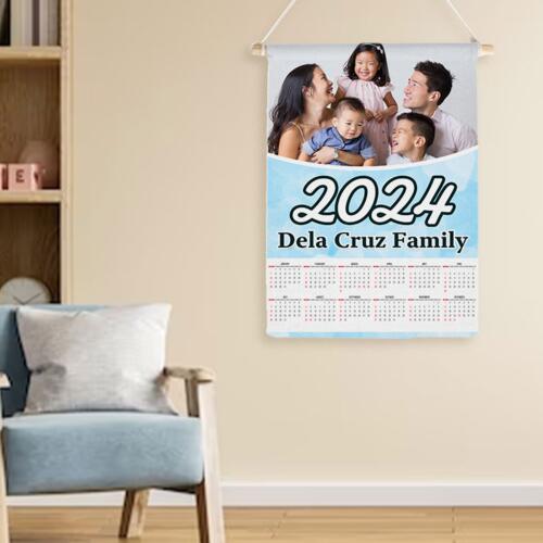 Customizable Family Design - Wooden Dowel Scroll Calendar - PCR-2 Thumbnail