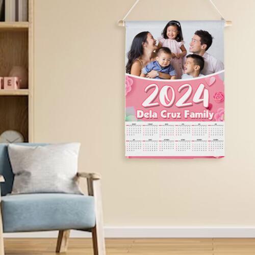 Customizable Family Design - Wooden Dowel Scroll Calendar - PCR-3 Thumbnail