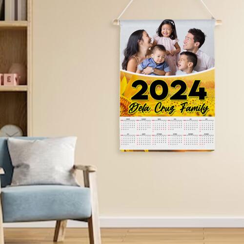 Customizable Family Design - Wooden Dowel Scroll Calendar - PCR-4 Thumbnail