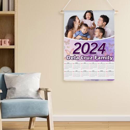 Customizable Family Design - Wooden Dowel Scroll Calendar - PCR-5 Thumbnail