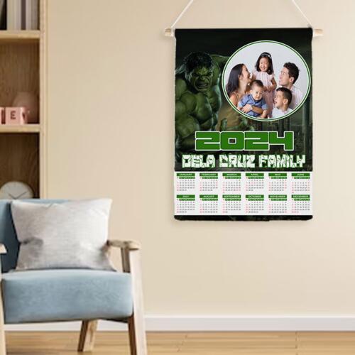 Customizable Hulk Design - Wooden Dowel Scroll Calendar - PCR-17 Thumbnail