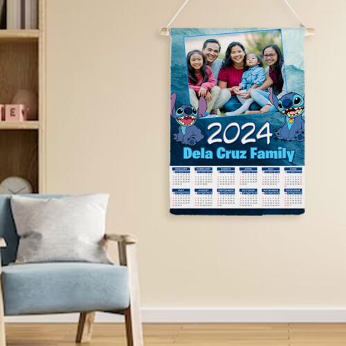 Customizable Stitch Design - Wooden Dowel Scroll Calendar - PCR-27	 Thumbnail