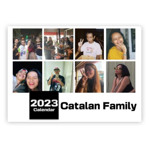 Hardboard Spring A5 Calendar 6/12 Pages, Family Design - FDC-1 Thumbnail