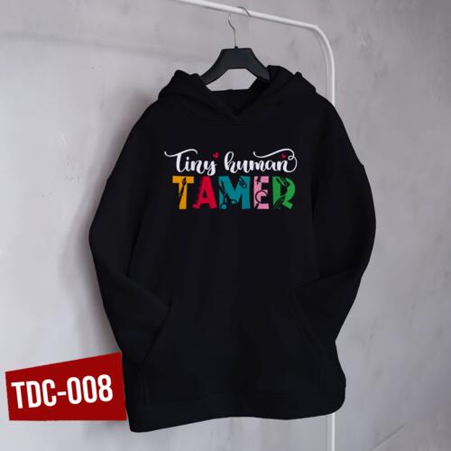 Perfect Gift for Teacher, Tiny Human TAMER Design in Jacket with Hood, Happy Teacher's Day! Thumbnail