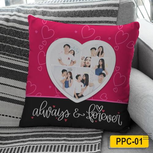 Always & Forever, Customizable Image, Perfect Pillow for Couple, Happy Valentines Day! - PPC-01 Thumbnail