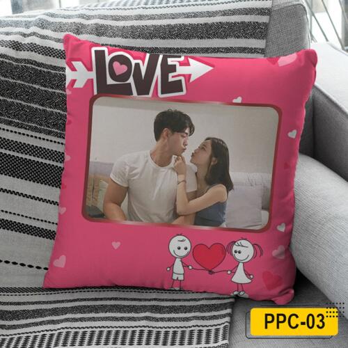 LOVE, Customizable Image, Perfect Pillow for Couple, Happy Valentines Day! - PPC-03 Thumbnail