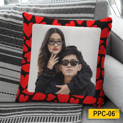Valentine pillow for Couple with Customizable Image, Perfect Pillow for Couple - PPC-06 Thumbnail