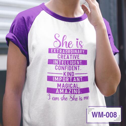 She is Extraordinary, Creative, Intelligent, Kind, Confident, Important, Amazing, Magical, I am she, She is me, Women's Month - WM-008 Thumbnail