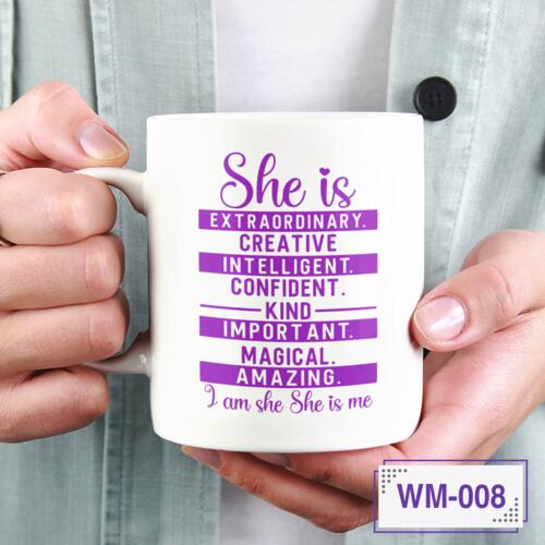 She is Extraordinary, Creative, Intelligent, Kind, Confident, Important, Amazing, Magical, I am she, She is me - WM-008 Thumbnail