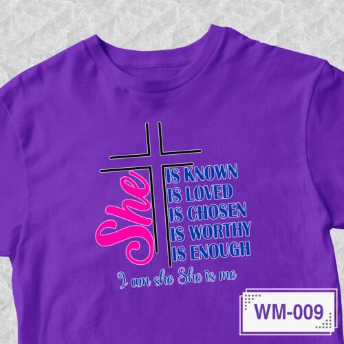 She is known, She is Love, She is Chosen, She is Worthy, She is Enough, I am she, She is me - WM-009 Thumbnail