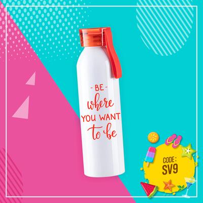 Portable Slim Aluminum Bottle for Summer, Perfect Water Bottle, Be where you want to be, Travel, Vacation - SV9 Thumbnail