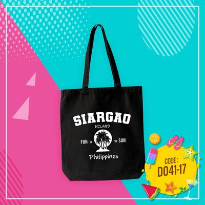 Black Canvas Bag for Summer, Perfect Bag for Travel, Vacation, Philippine Destination, Siargao Thumbnail