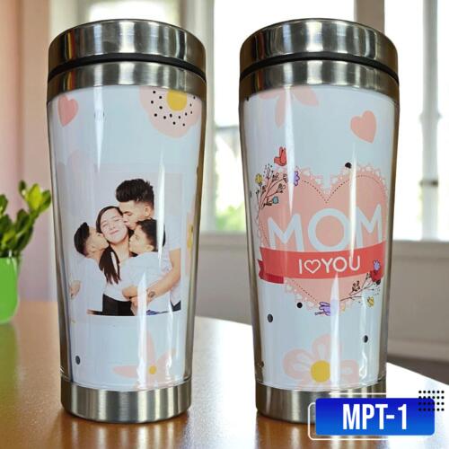 MOM I♥YOU, Perfect Gift for Mother's Day with Customizable Image, Stainless Tumbler for Mother - MPT-1 Thumbnail