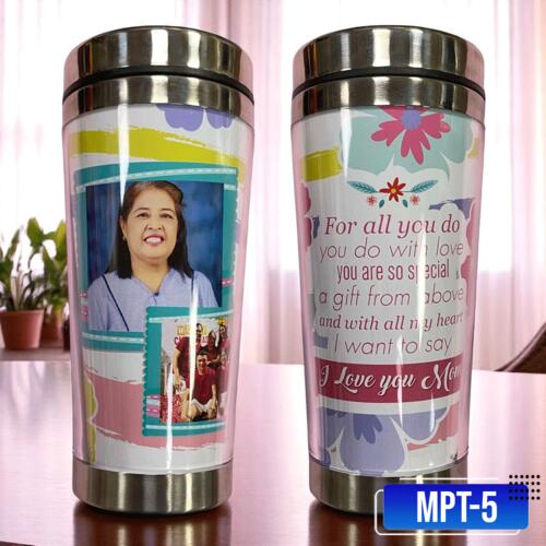 Loving Mom, a gift from above and I want to say I Love you Mom, Perfect Gift for Mother's Day with Customizable Image, Stainless Tumbler for Mother - MPT-5 Thumbnail