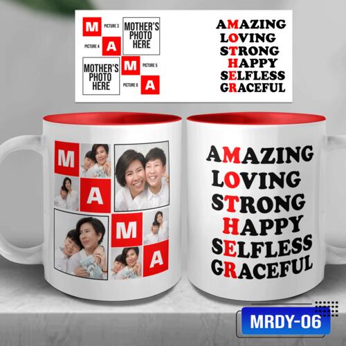 Amazing MOTHER, Best Gift for Mother's Day, Inner Color Mug with Customizable Images - MRDY-06 Thumbnail