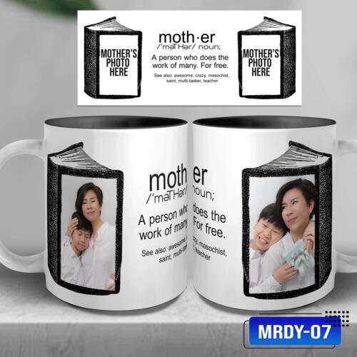 mother definition, Best Gift for Mother's Day, Inner Color Mug with Customizable Image - MRDY-07 Thumbnail