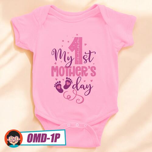 My 1st MOTHER's day, Happy Mother's Day, Onesie for your Baby - OMD-1P Thumbnail