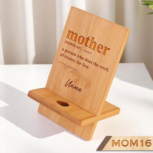 Mother's Definition, Phone Holder with Personalized Engraved Name, Happy Mother's Day - MOM16 Thumbnail