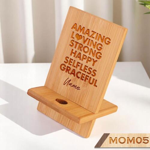 AMAZING M♥THER, Phone Holder with Personalized Engraved Name, Happy Mother's Day - MOM05 Thumbnail