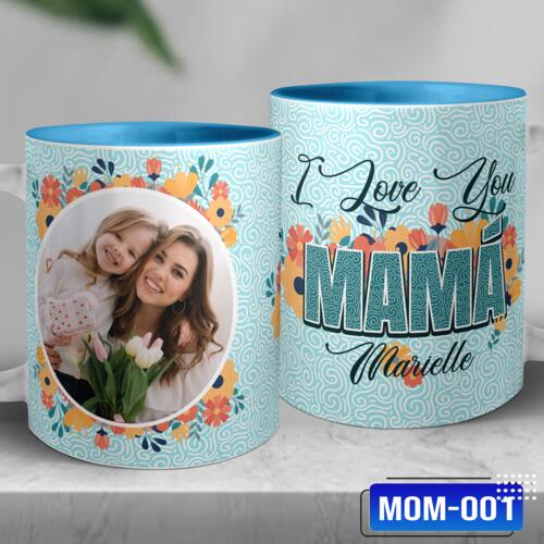 I Love You MAMA, Photo Frame with Customizable Image and Personalized Name, Perfect Gift for Mother's Day - MOM-001 Thumbnail