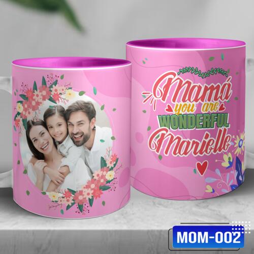 Mama you are WONDERFUL, Photo Frame with Customizable Image and Personalized Name, Perfect Gift for Mother's Day - MOM-002 Thumbnail