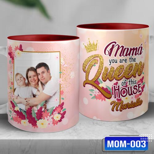 Mama you are the QUEEN of this HOUSE, Photo Frame with Customizable Image and Personalized Name, Perfect Gift for Mother's Day - MOM-003 Thumbnail