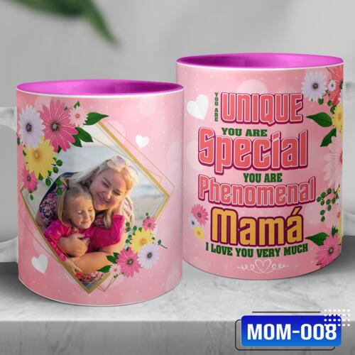you are UNIQUE, you are SPECIAL, you are PHENOMENAL MAMA, I LOVE YOU VERY MUCH, Photo Frame with Customizable Image, Perfect Gift for Mother's Day - MOM-008 Thumbnail