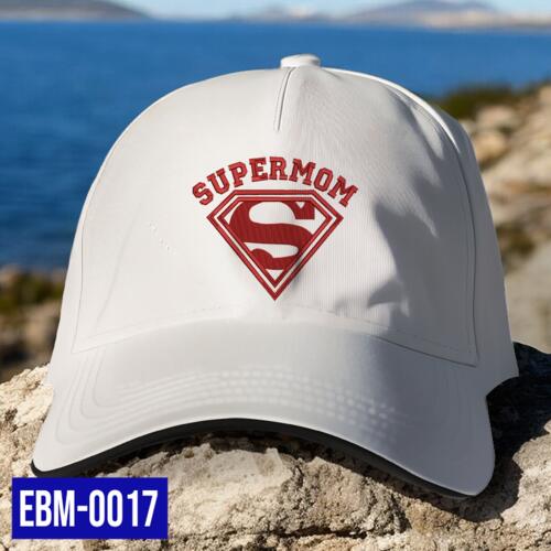 SUPERMOM, Embroided 2 Tone Cap for Mother's Day, Best Gift for Mother's Day - EBM-0017 Thumbnail