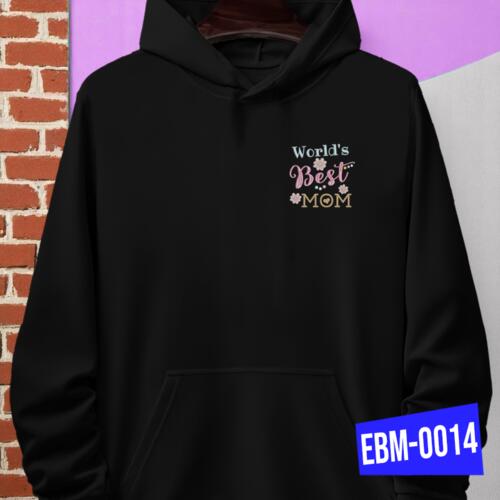 Worlds' Best MOM, Embroided Hoodie Jacket for Mother's Day, Best Gift for Mother's Day - EBM-0014 Thumbnail