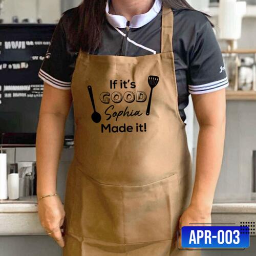 If it's GOOD MOM Made it!, Apron with Personalized Name for Mother's Day - APR-003 Thumbnail