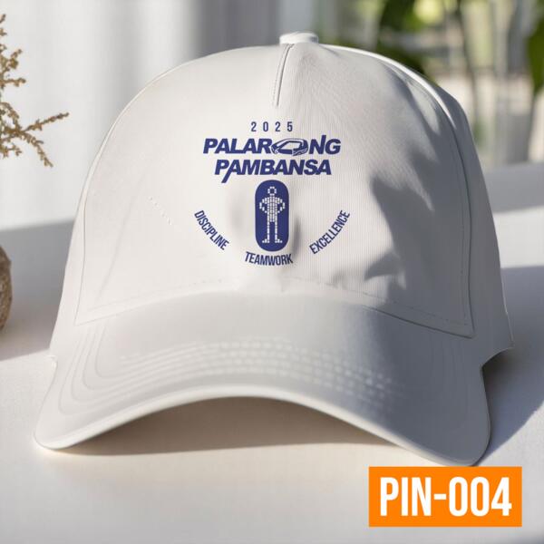 Palarong Pambansa 2025, DISCIPLINE, TEAMWORK, EXCELLENCE, Brush Cap Souvenir for Palarong Pambansa 2025 - PIN-004 Thumbnail