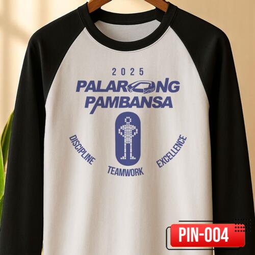 Palarong Pambansa 2025, DISCIPLINE, TEAMWORK, EXCELLENCE, Black Raglan Souvenir for Palarong Pambansa 2025 - PIN-004 Thumbnail