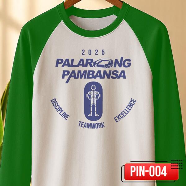 Palarong Pambansa 2025, DISCIPLINE, TEAMWORK, EXCELLENCE, Green Raglan Souvenir for Palarong Pambansa 2025 - PIN-004 2 Thumbnail
