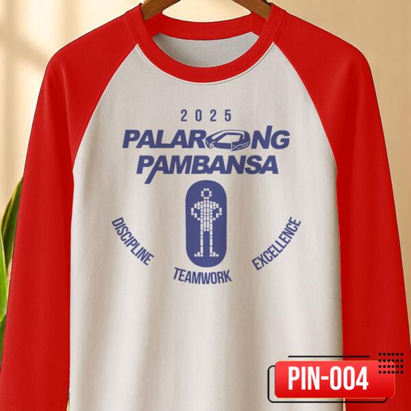 Palarong Pambansa 2025, DISCIPLINE, TEAMWORK, EXCELLENCE, Red Raglan Souvenir for Palarong Pambansa 2025 - PIN-004 3 Thumbnail