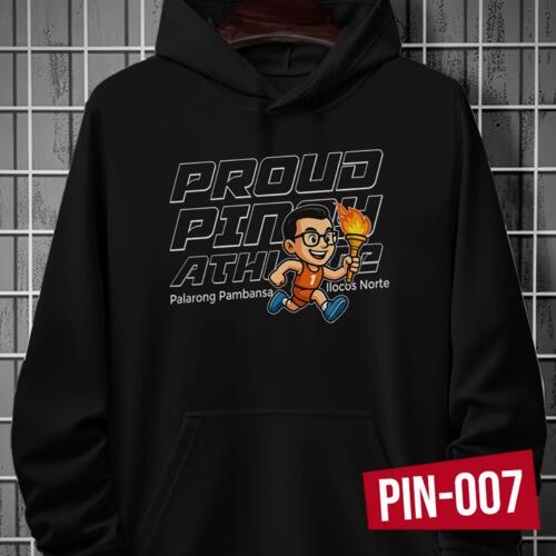 Black Hoodie Jacket for Proud Pinoy Athlete, Palarong Pambansa 2025, Ilocos Norte - PIN-007 Thumbnail