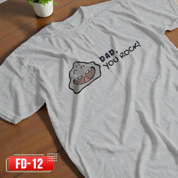 DAD, YOU ROCK! Father's Day Funny Shirt with Cliparts - FD-12 Thumbnail