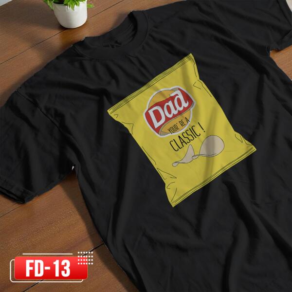 DAD, You're a CLASSIC! Father's Day Funny Shirt with Cliparts, Perfect Gift for Classic Dads - FD-13 Thumbnail
