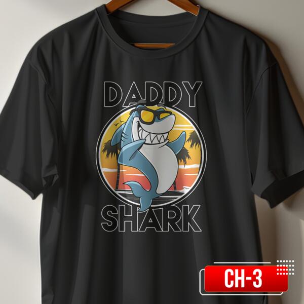 Daddy Shark, Perfect Gift for Cool Father, Streetwear Shirt for Father's Day - CH-3 Thumbnail