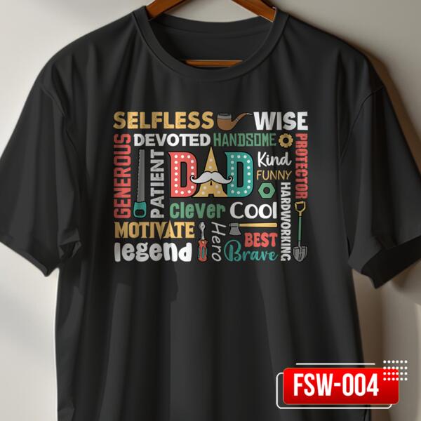 BEST DAD, Perfect Gift for Cool Father, Streetwear Shirt for Father's Day - FSW-004 Thumbnail