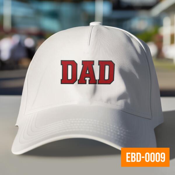 DAD, Embroidered Brush Cap for Father's Day, Perfect Gift for your Best DAD, Happy Father's Day - EBD-0009 Thumbnail