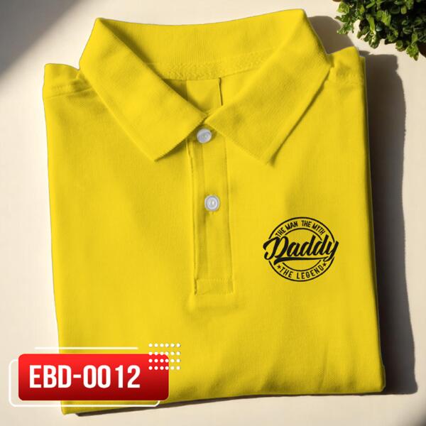 Daddy, THE MAN, THE MYTH, THE LEGEND, Embroidered Polo Shirt for Legendary Daddy, Happy Father's Day - EBD-0012 Thumbnail