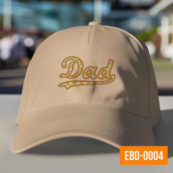 Dad, Embroidered Brush Cap, Happy Father's Day - EBD-0004 Thumbnail