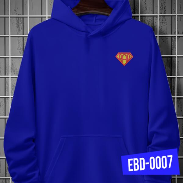 SUPER DAD, Embroidered Hoodie Jacket for SUPERDAD, Happy Father's Day - EBD-0007 Thumbnail