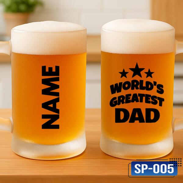 World's Greatest DAD, Beer Mug for Greatest DAD, Best Gift for Father's Day - SP-005 Thumbnail