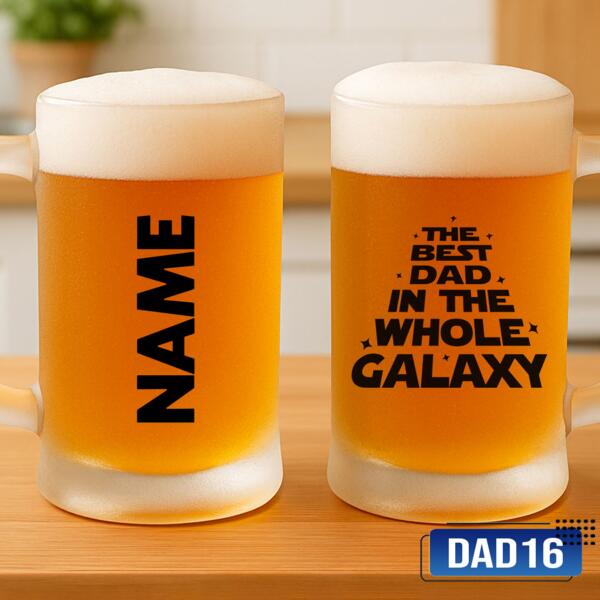 The Best DAD in the Whole Galaxy, Beer Mug for Best DAD, Best Gift for Father's Day - DAD16 Thumbnail
