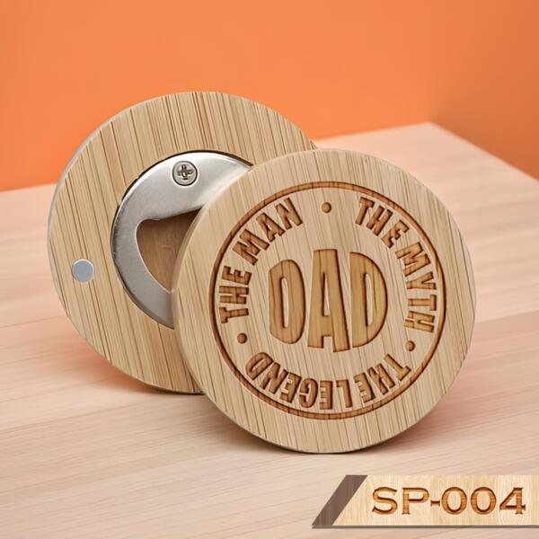 DAD, The Man, The Myth, The Legend, Engraving Round Bamboo for Legendary DAD, Best Gift for Father's Day - SP-004 Thumbnail
