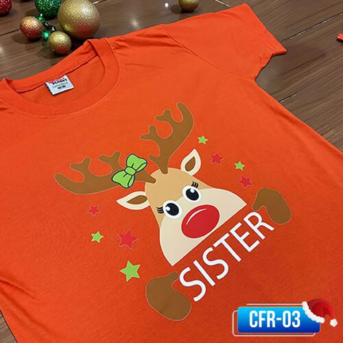 Sister Deer, Christmas Family Deer, Christmas Family Shirt - CFR-03 Thumbnail