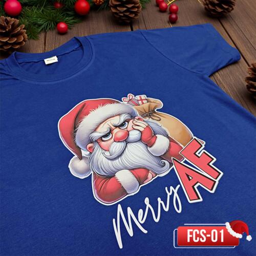 Merry AF, Funny Santa Claus Christmas Shirt - FCS-01 Thumbnail