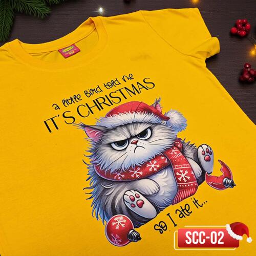 a little Bird told me IT'S CHRISTMAS so I ate it... Sarcastic Shirt Design for Christmas - SCC-02 Thumbnail