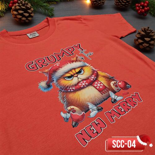 GRUMPY is the NEW MERRY, Sarcastic Shirt Design for Christmas - SCC-04 Thumbnail